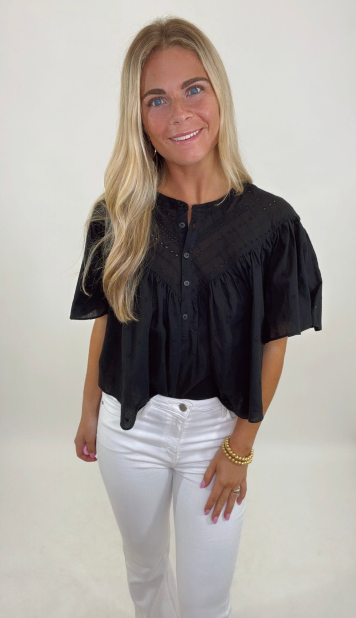 Boho Black Top