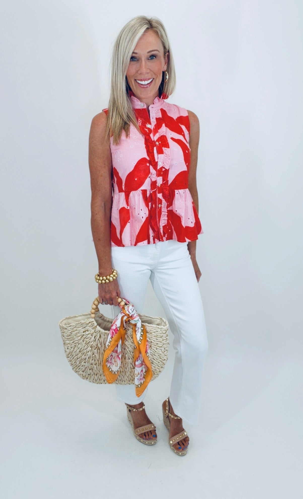 Flounce Factor Top (pink)