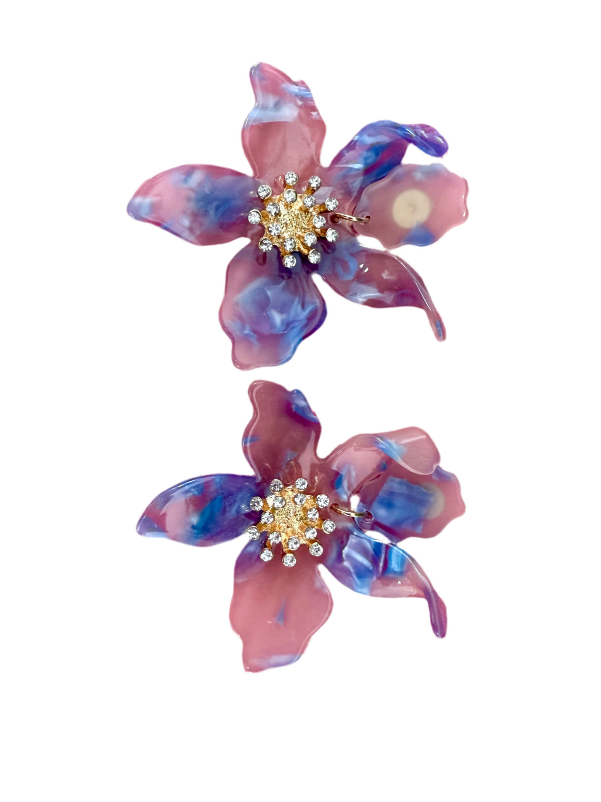 Flower Acrylic Earring (blue)