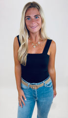 Clean Square Seamless Tank (black)
