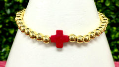 Color Cross Bracelet (Gold Dipped)