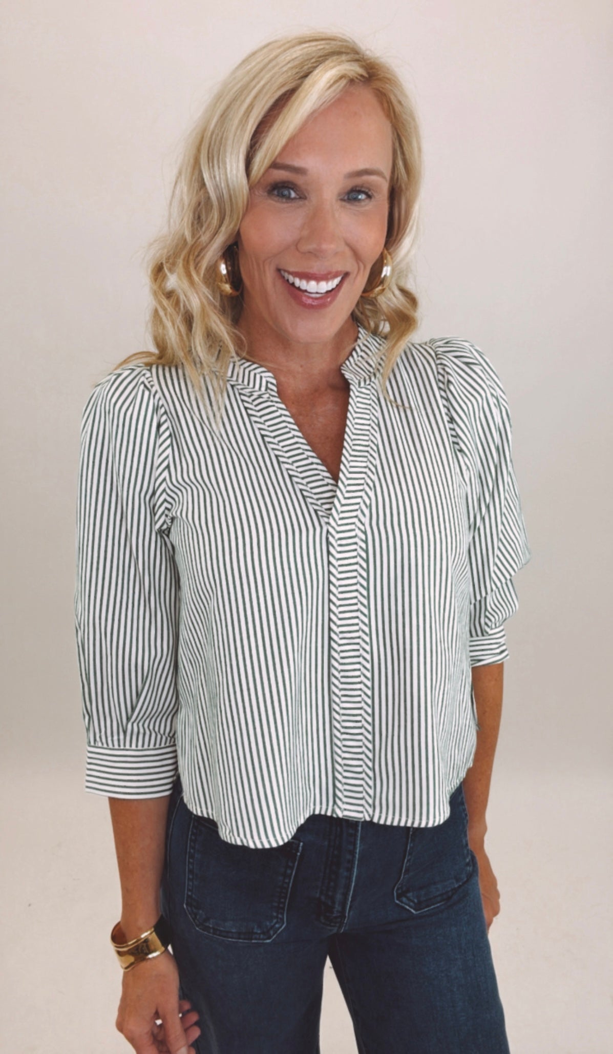 Fine Line Top (green)