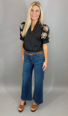 Rustic Rose Top (black)