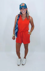 Weekend Reset Romper (red)