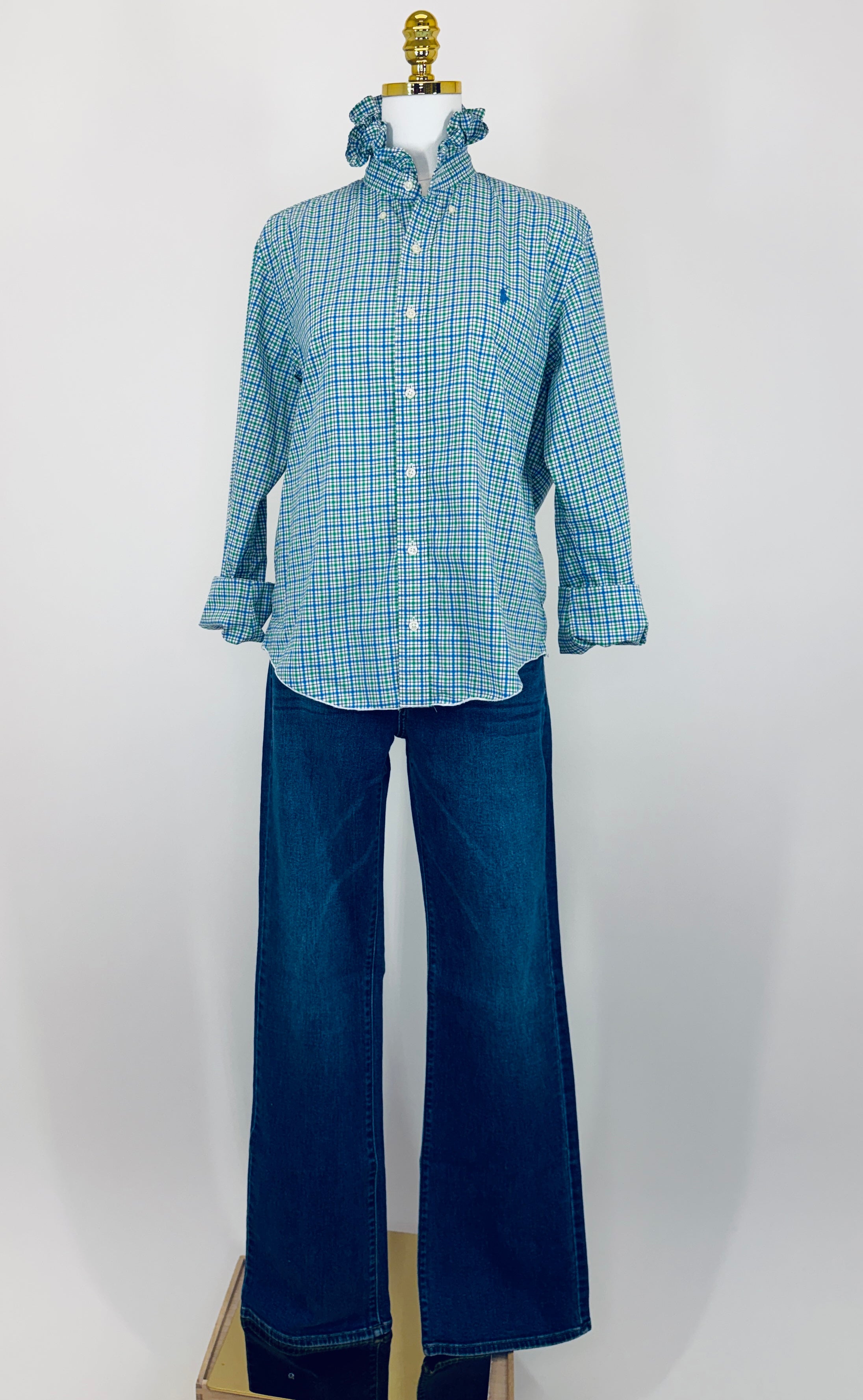 Second Story Shirt (Polo/GreenBlBlk/M)