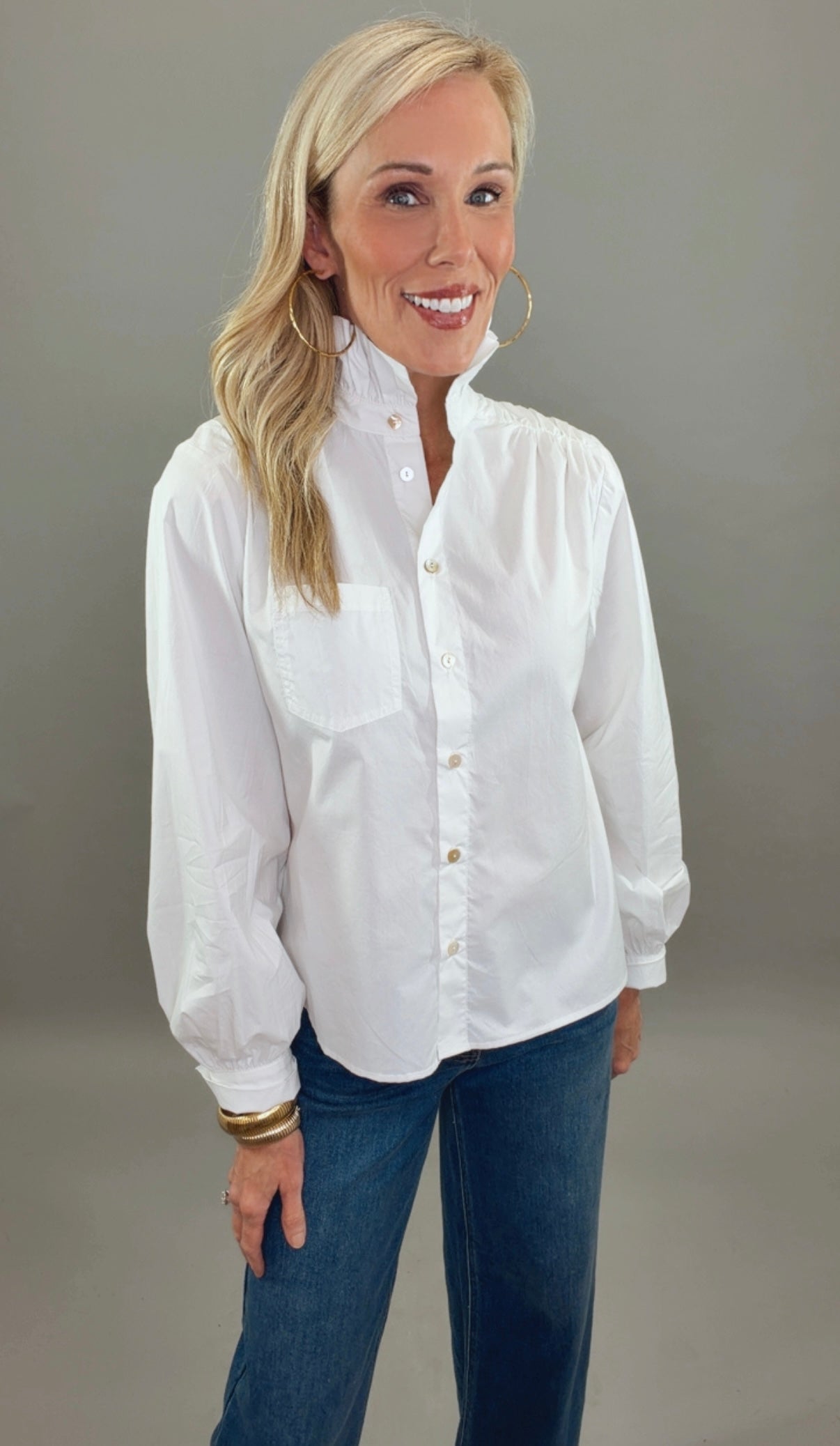 Collar Couture Top (white)