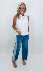 Contrast Straight Jean