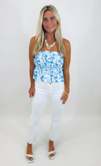 Blue Palmetto Top