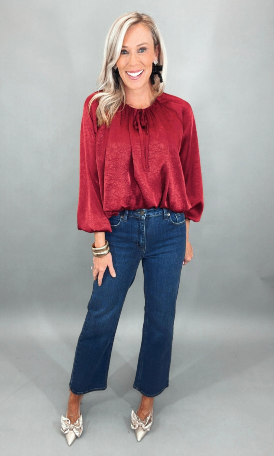 Modern Verse Blouse (crimson)
