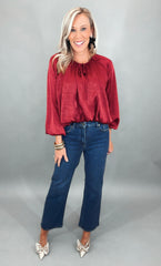 Modern Verse Blouse (crimson)