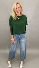 Scuba Dolman Top (hunter green)