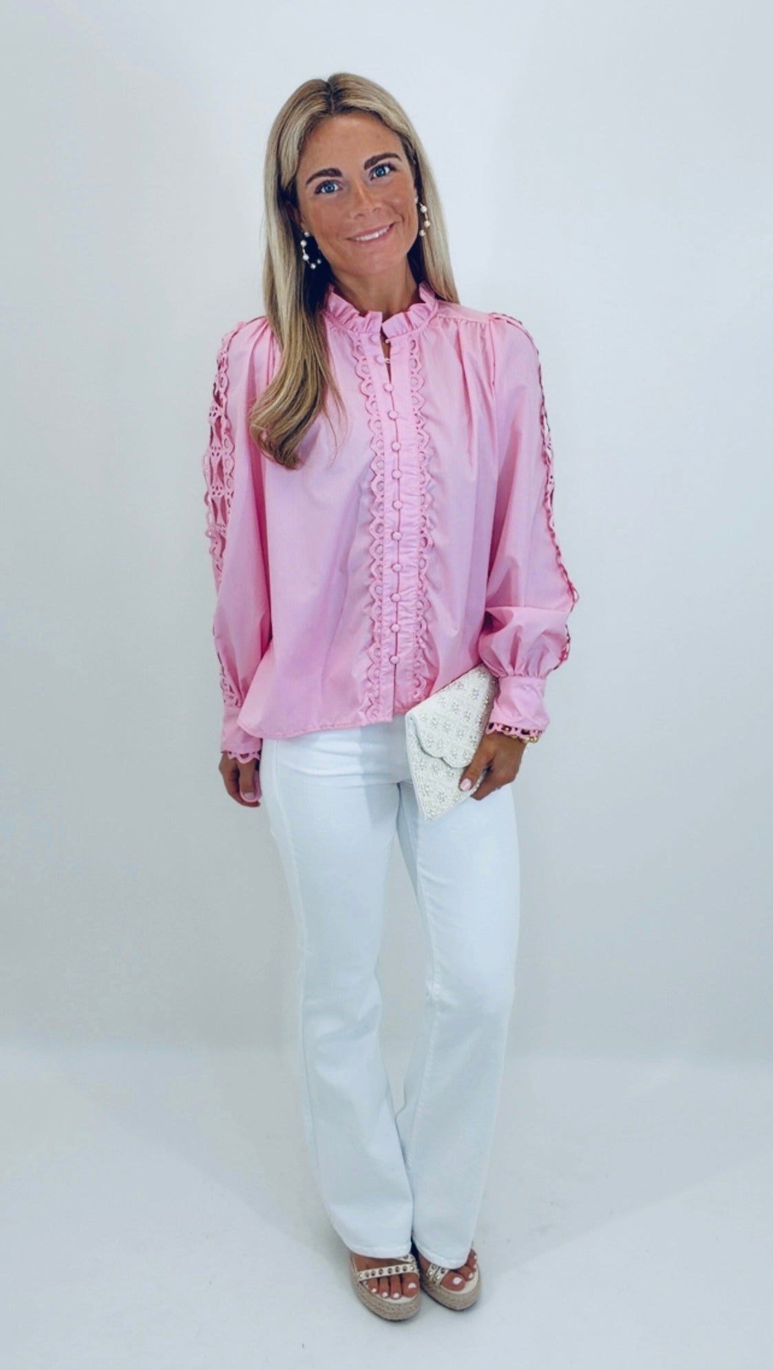 Graceful Details Blouse (lt pink)