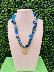 Coastline Charm Scarf Necklace