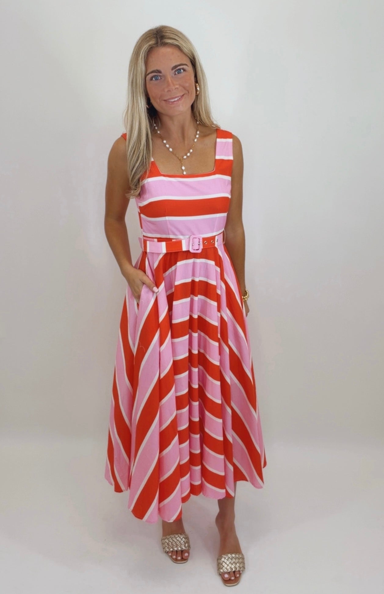 Sunset Sorbet Midi Dress