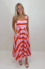 Sunset Sorbet Midi Dress