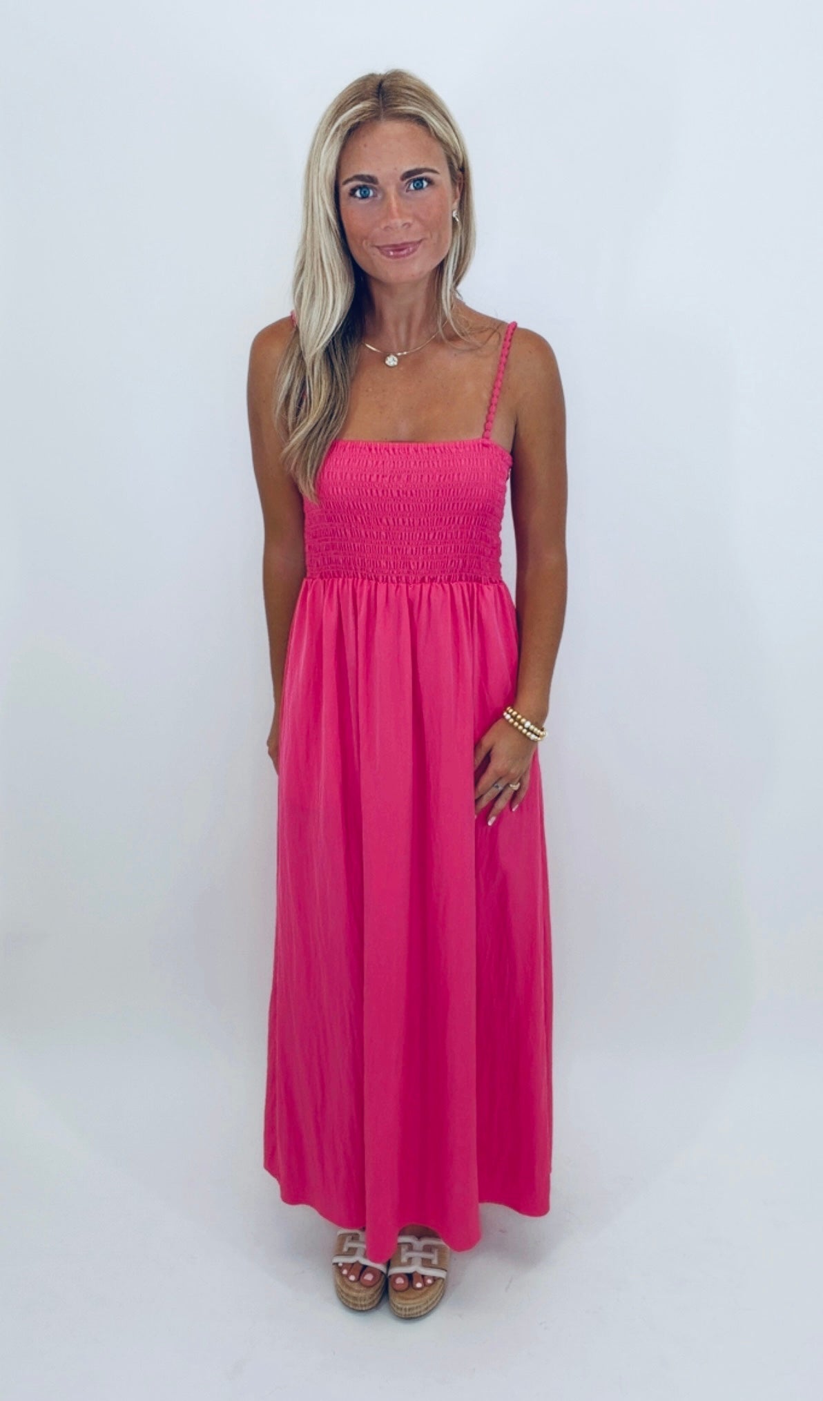 Weekend Wander Dress (hot pink)