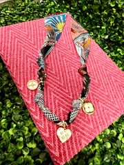 Sweet Emblem Scarf Necklace