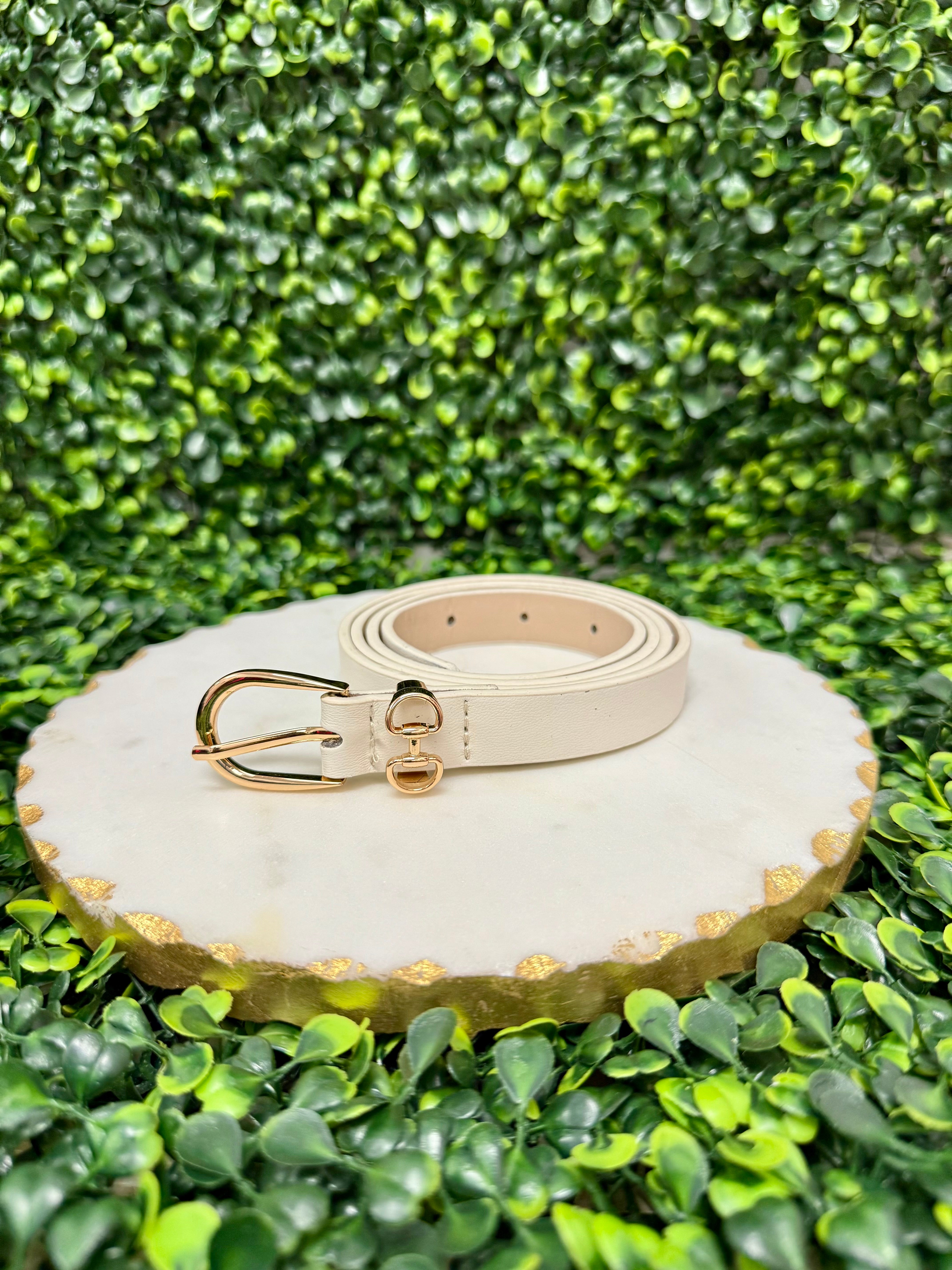 Skinny Horsebit Belt