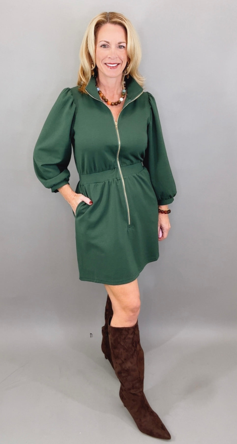 City Stroll Dress (green)