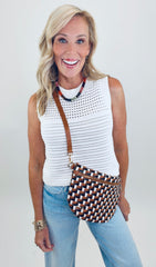 Diagonal Woven Bum Bag