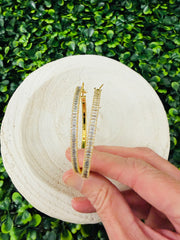 Champagne Sparkle Hoops