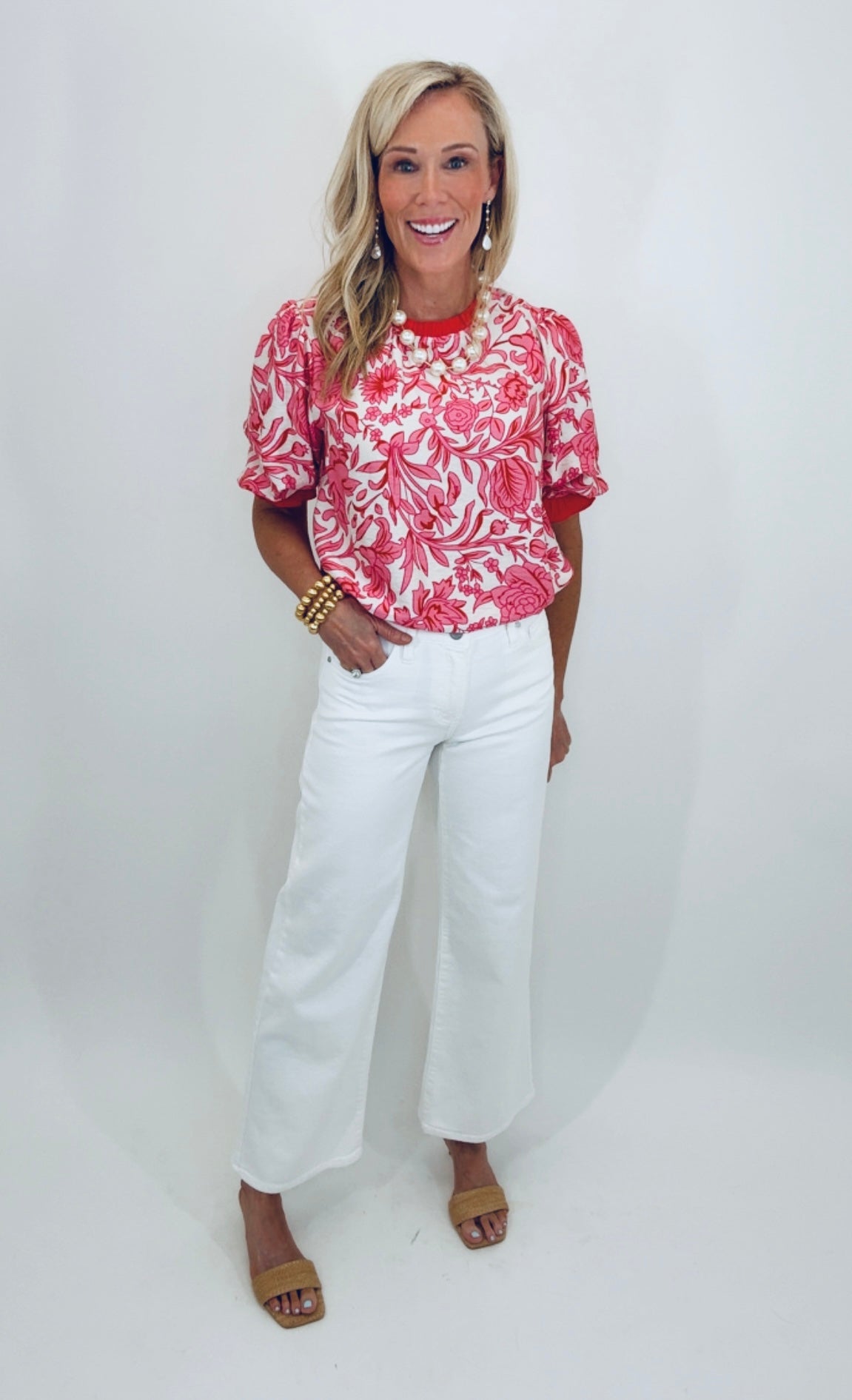 Mid RIse Wide Leg Jean (off white)