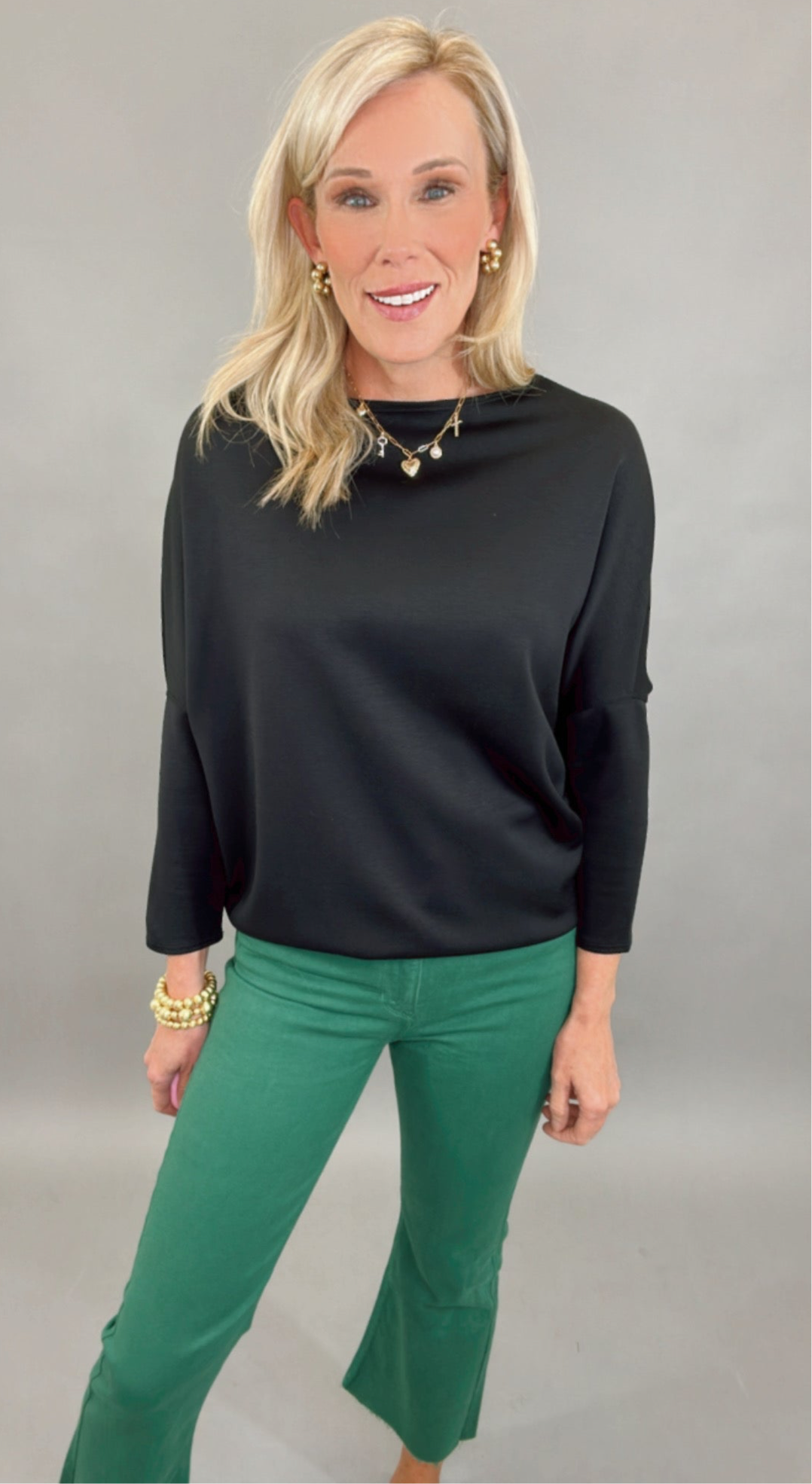 Scuba Dolman Top (black)