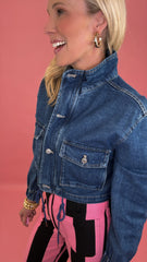 Crop Denim Jacket (med denim)