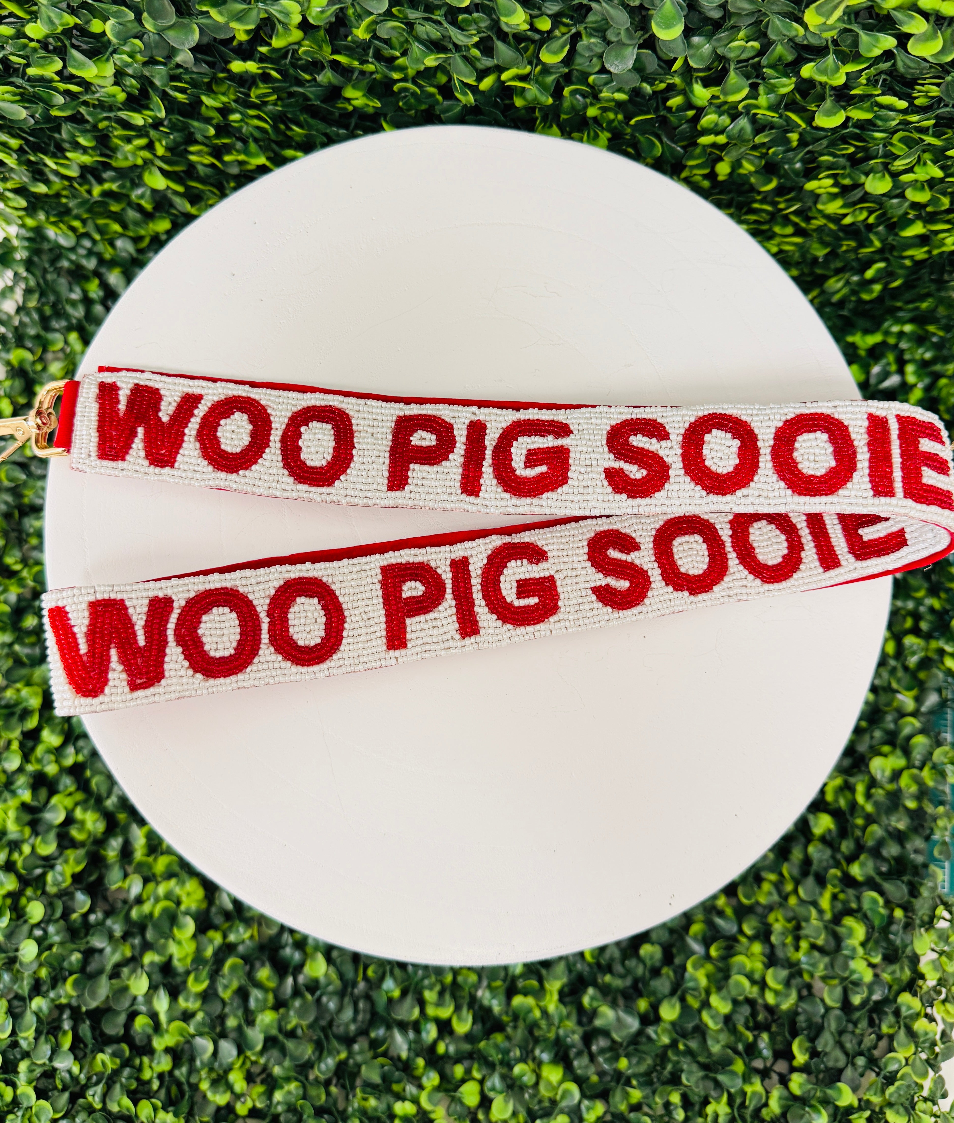 Woo Pig Beaded Strap