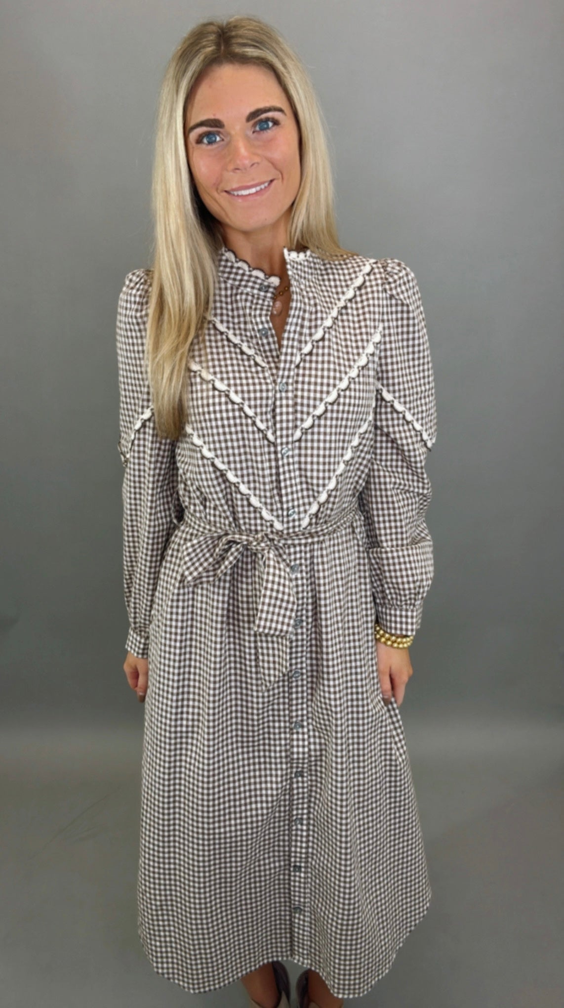 Camden Check Dress (brown)