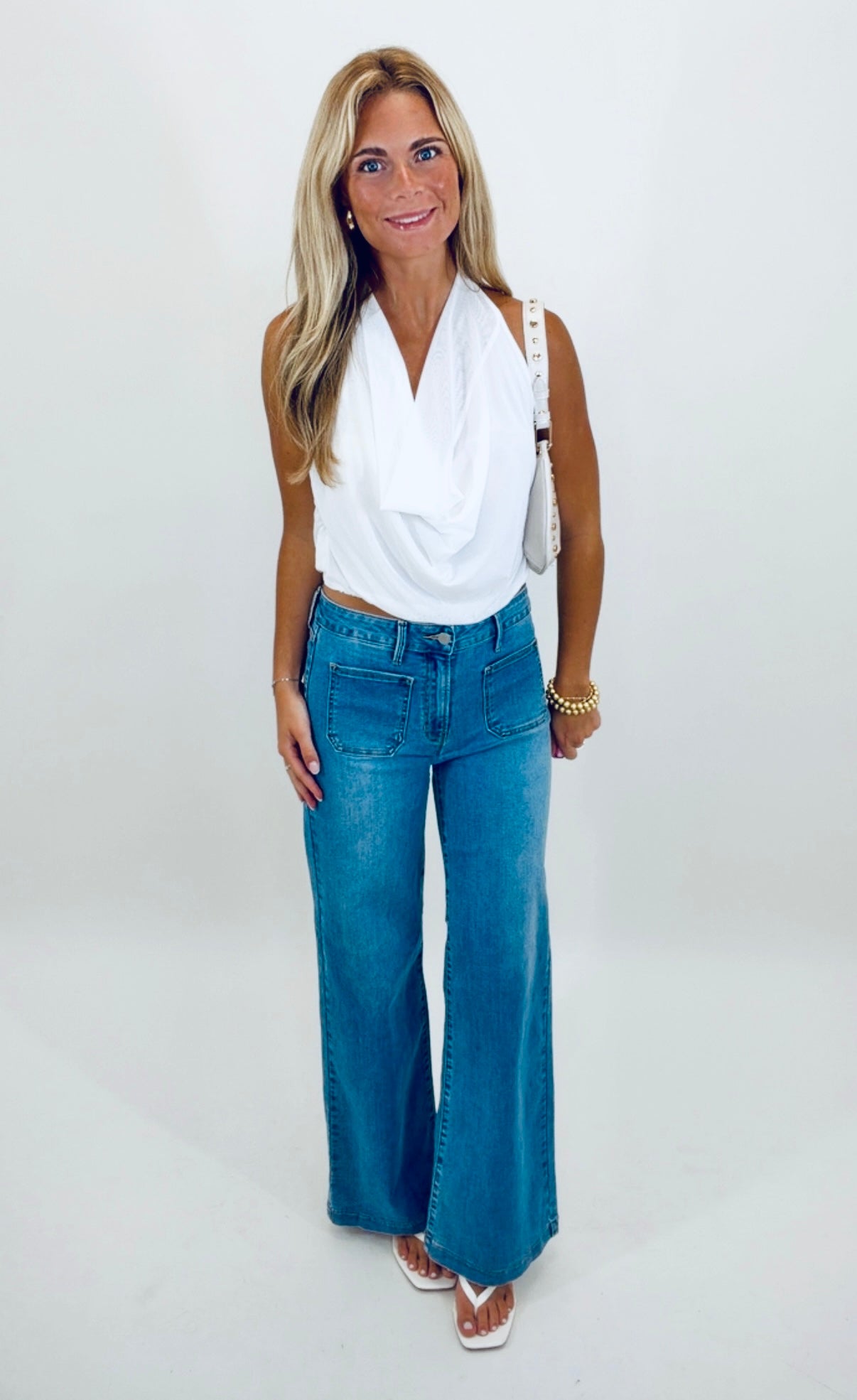 All Eyes on You Top (white)