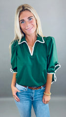 Bow & Bold Blouse (pine)