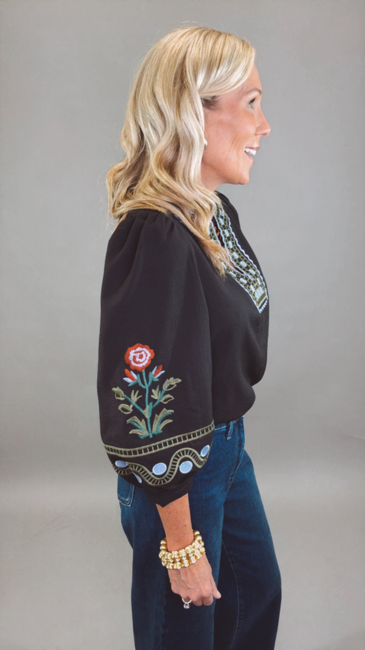 Canyon Bloom Top (black)