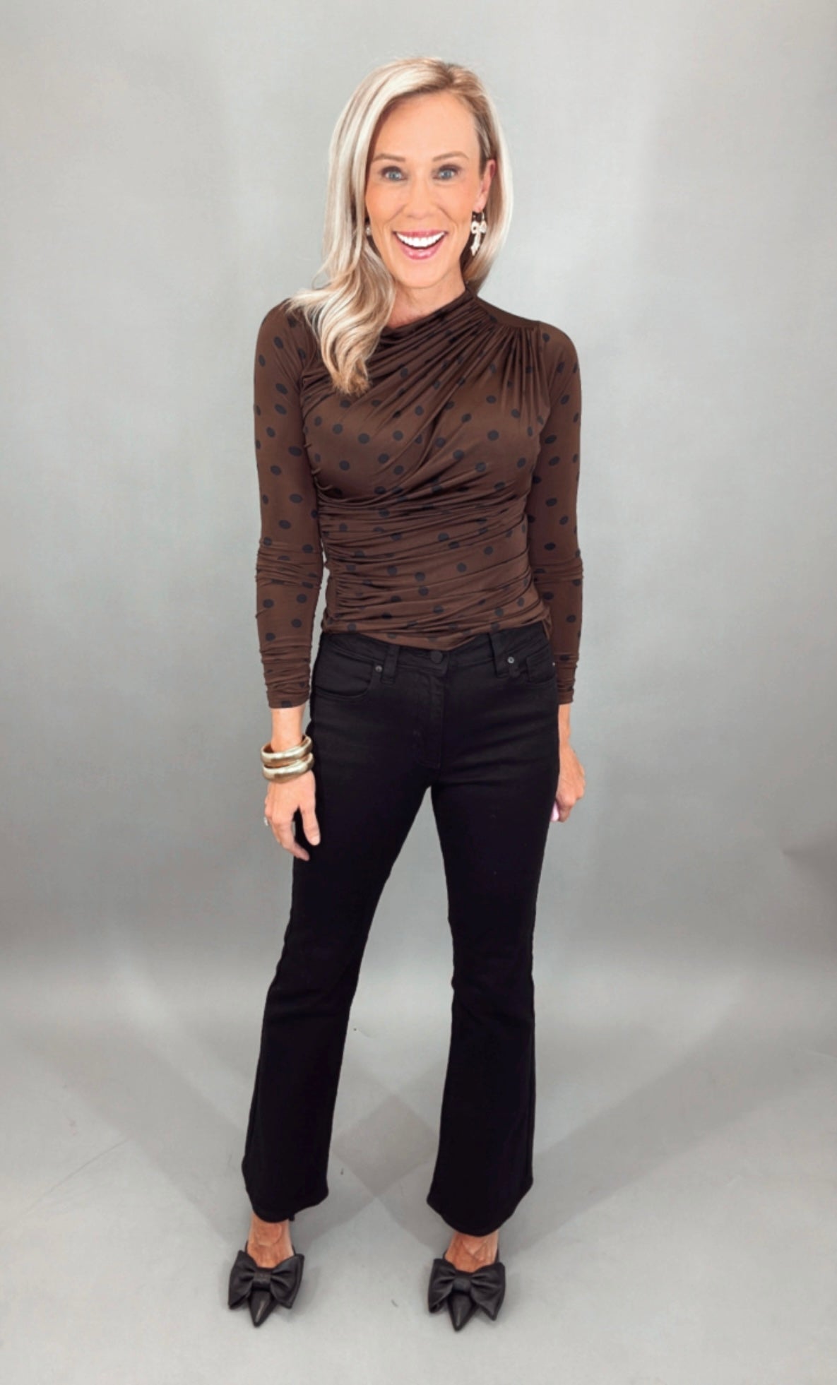 Dotted Delight Top (brown)