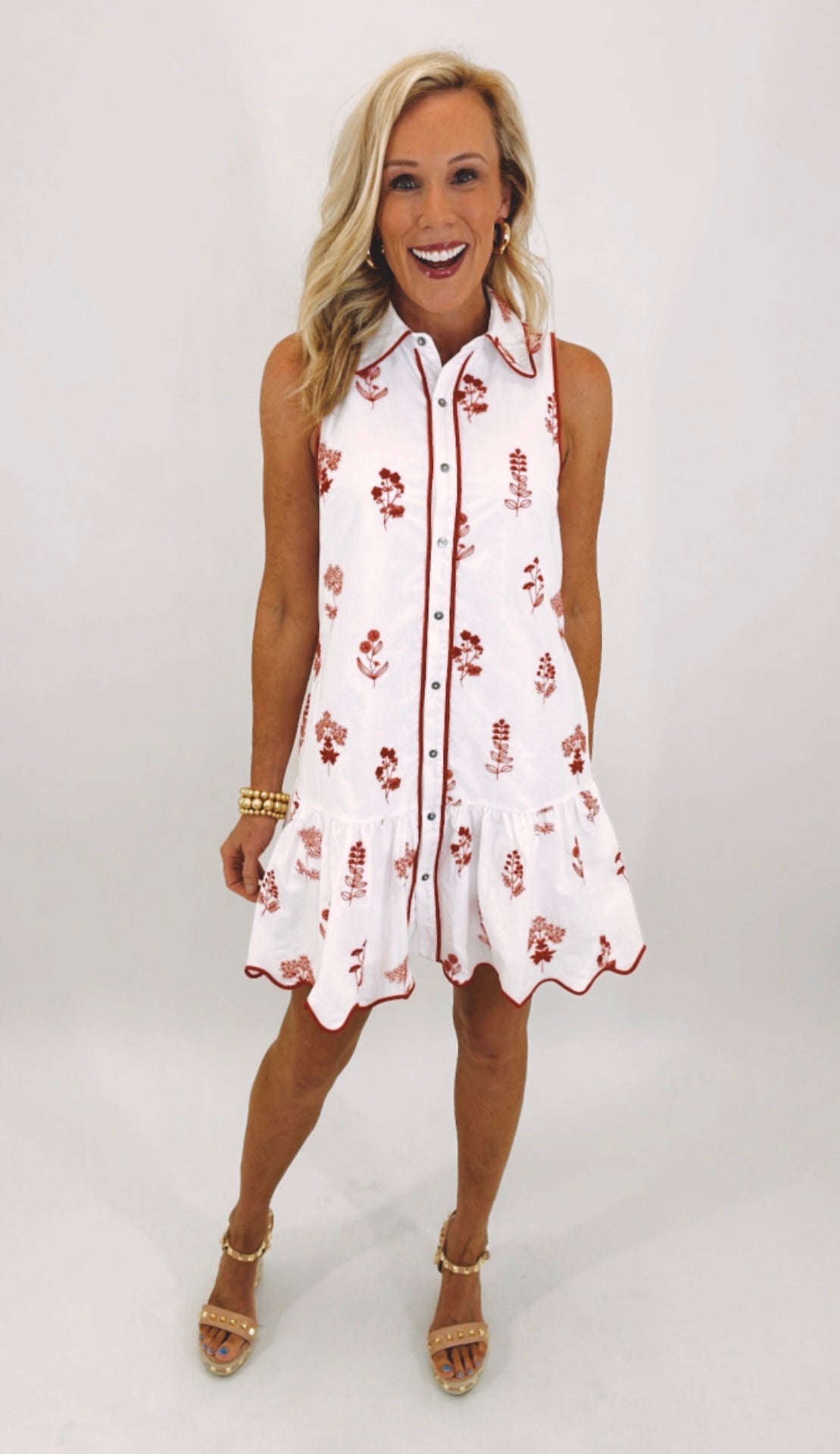 Picnic Date Mini Dress (red)