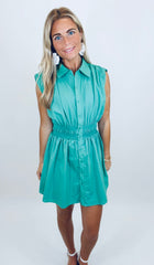 Cinched & Styled Dress (green)