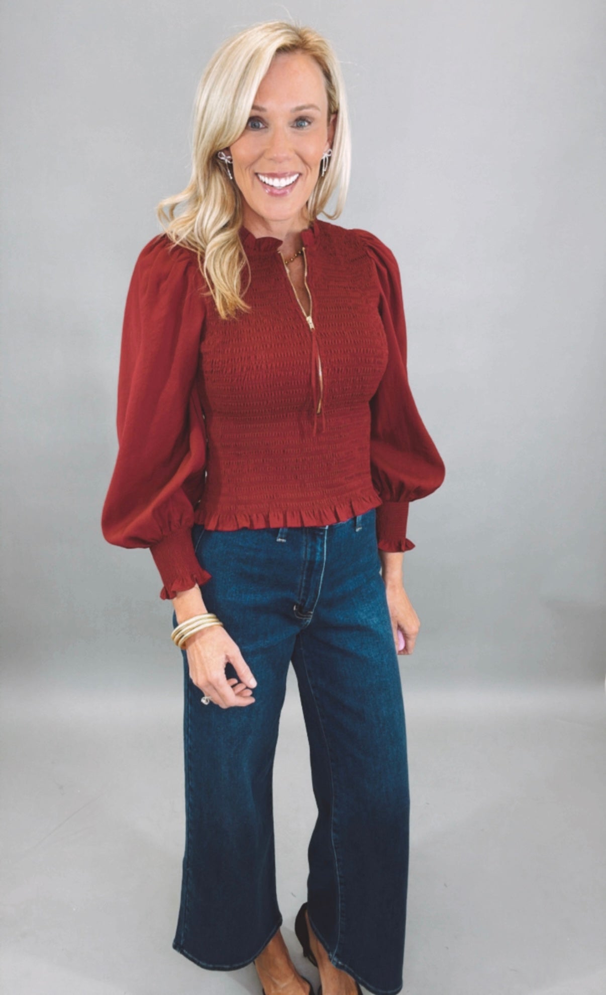 Poised Affair Top (burgundy)