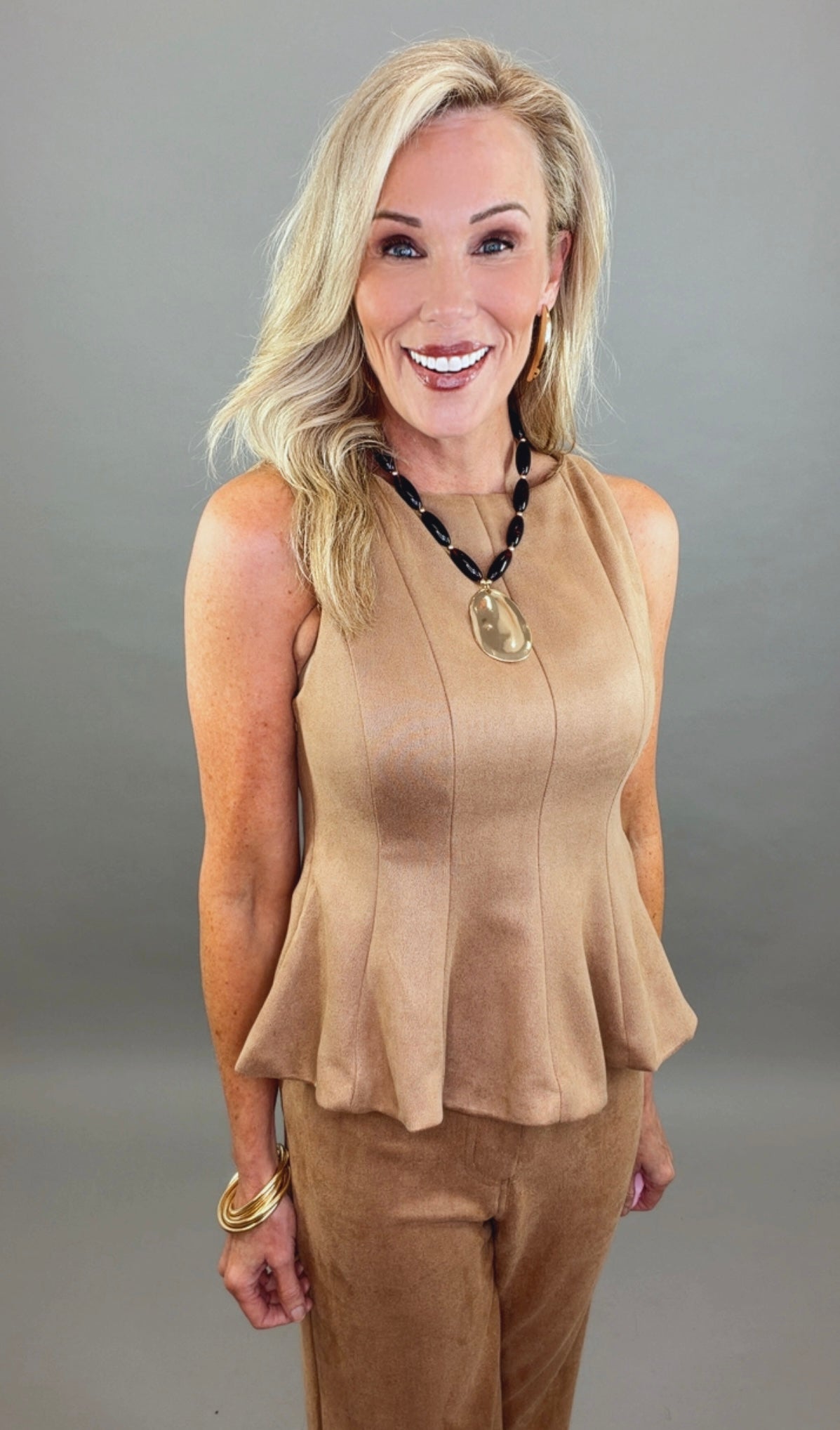 Suede Couture Top (camel)