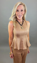 Suede Couture Top (camel)
