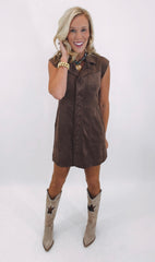 Saddle Up Suede Dress