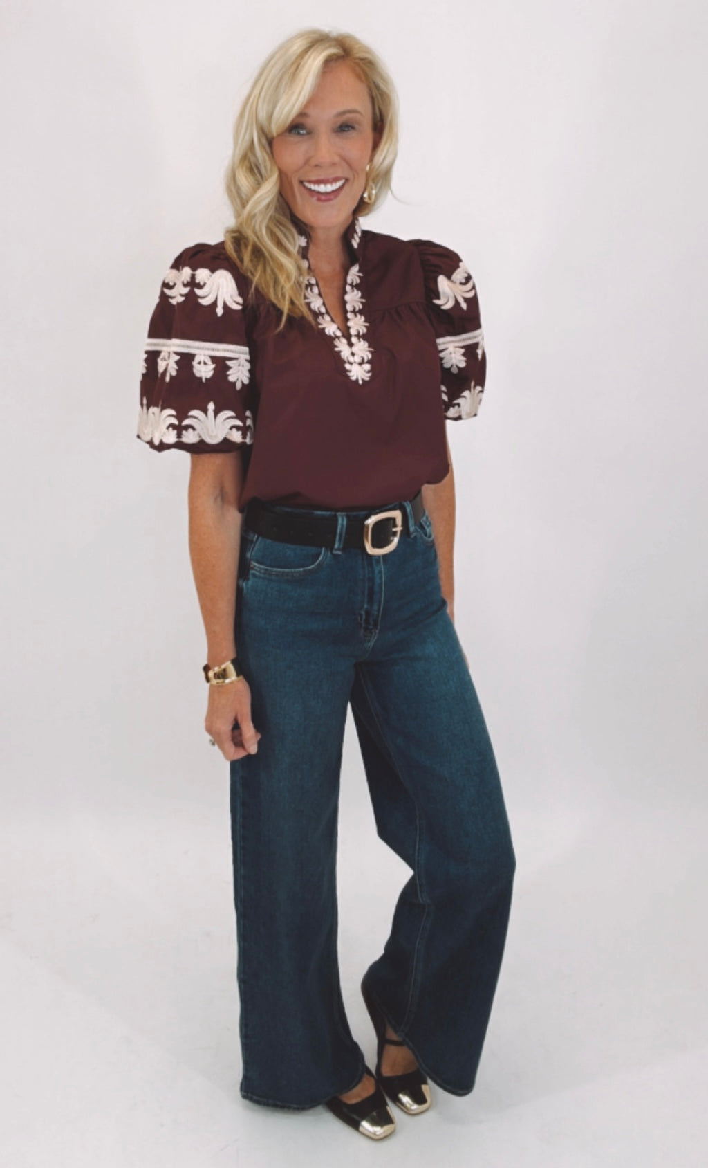 Va Va Bloom Top (burgundy)