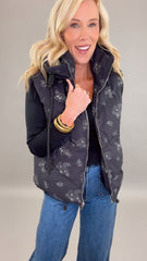 Floral Puffer Vest