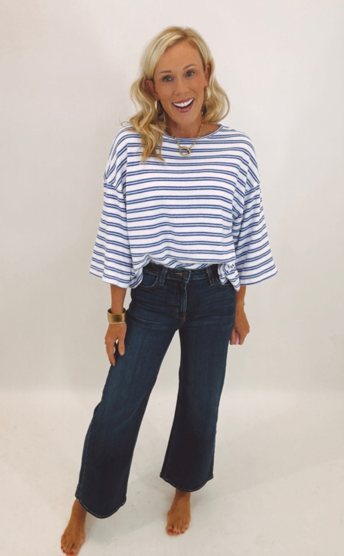 Harbor Breeze Striped Top (blue)