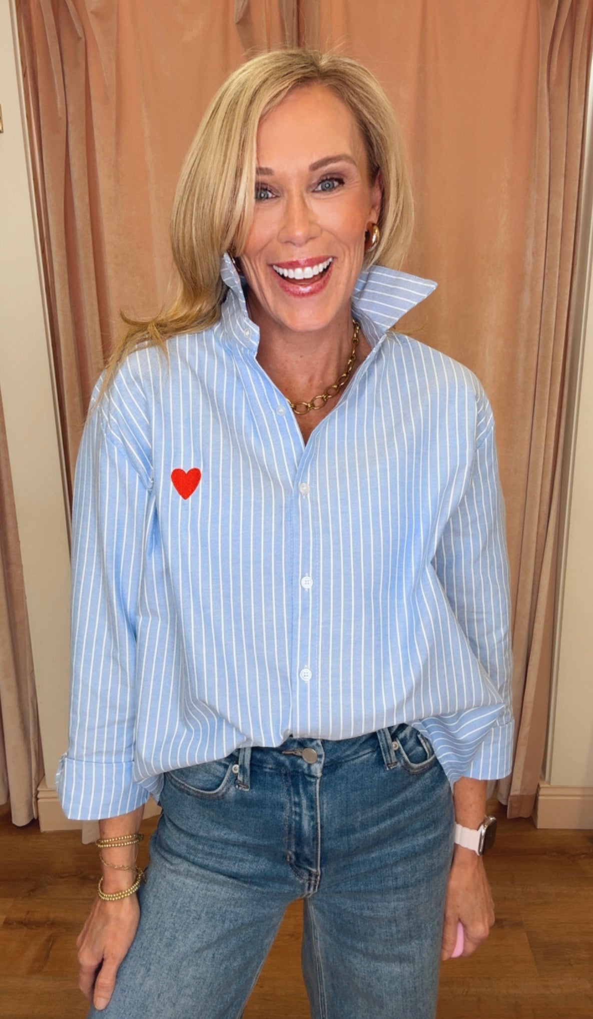 Heartbreaker Stripe Shirt (blue)