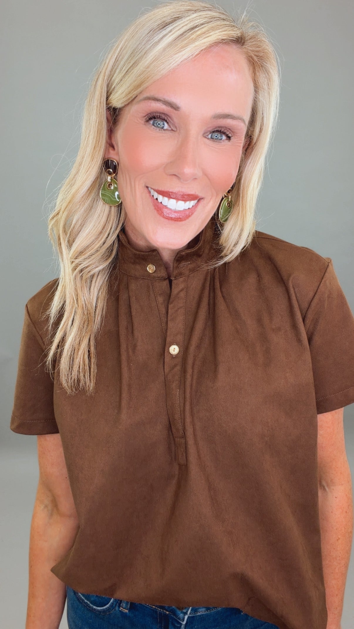 Sweet on Suede Top (brown)