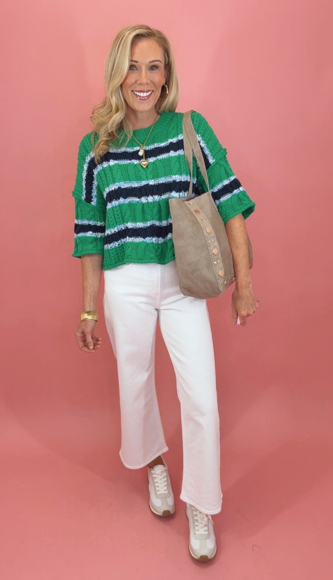Classic Coast Stripe Sweater (green)