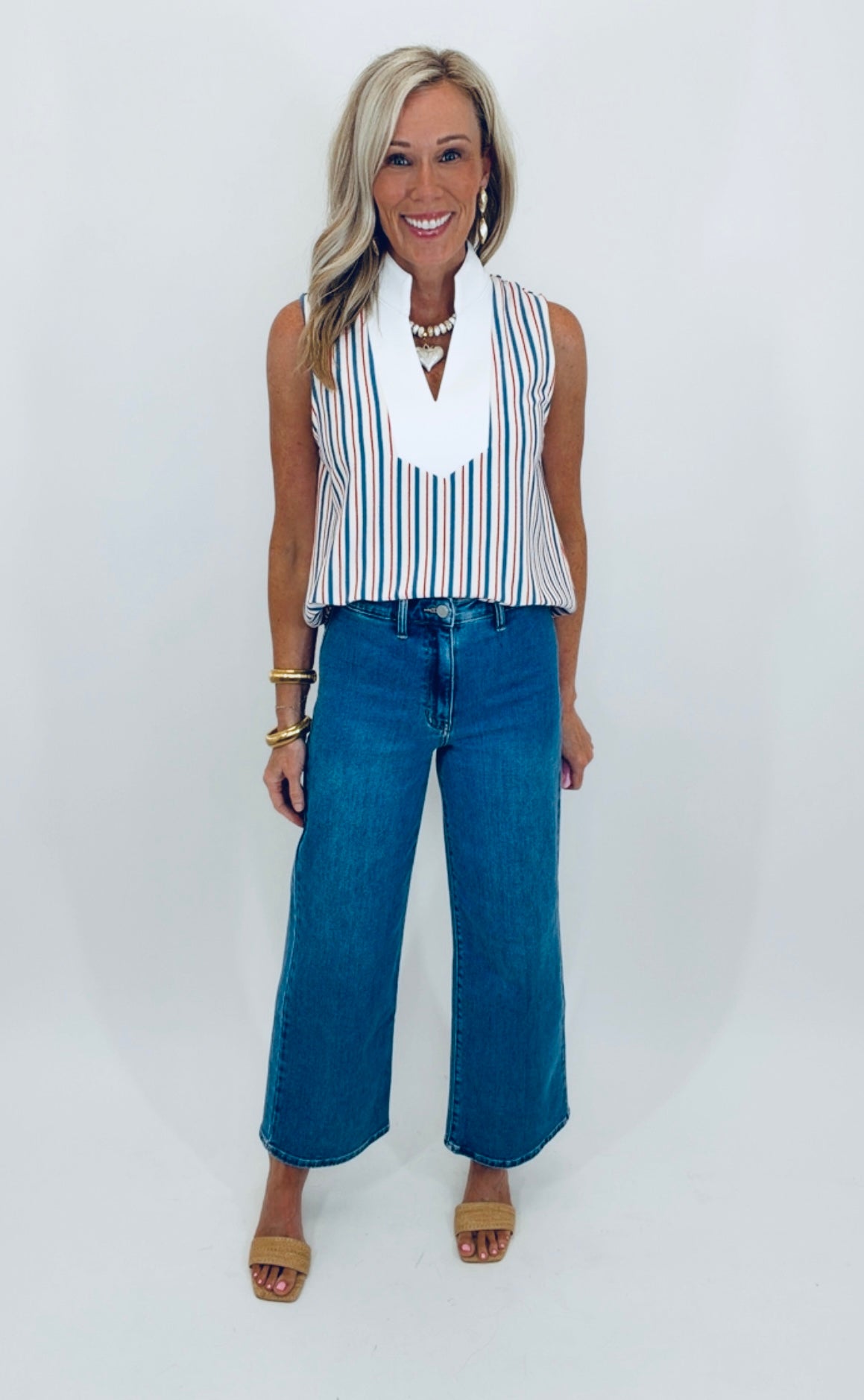 Downtown Stripe Top (blue)
