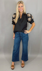 Rustic Rose Top (black)