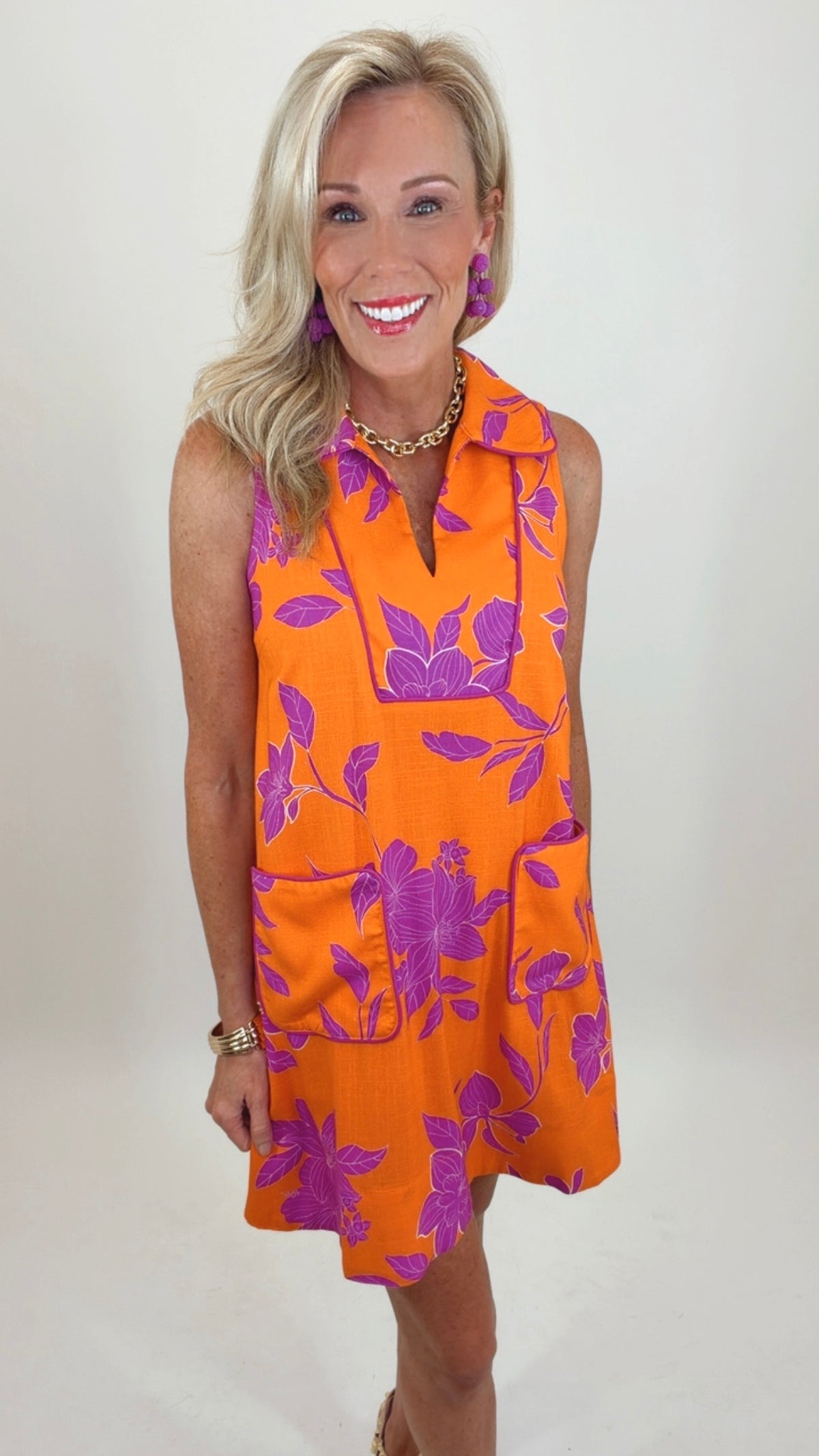 Social Hour Dress (orange)