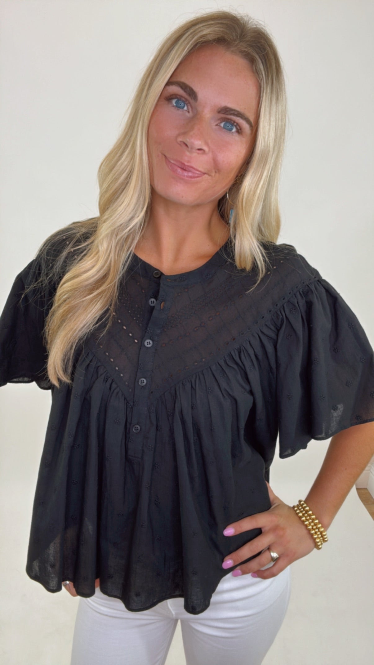 Boho Black Top